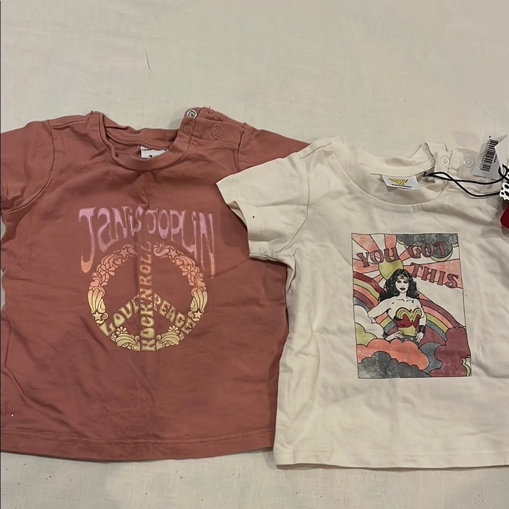 Baby Girl Short Sleeve Tees 0-3, 3-6